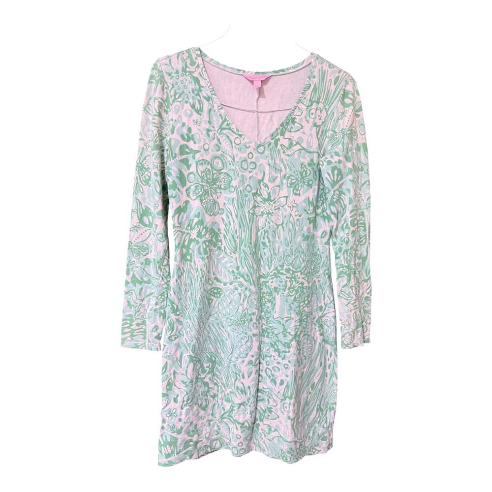Lilly Pulitzer Clarke Dress Womens Coastal Preppy Green